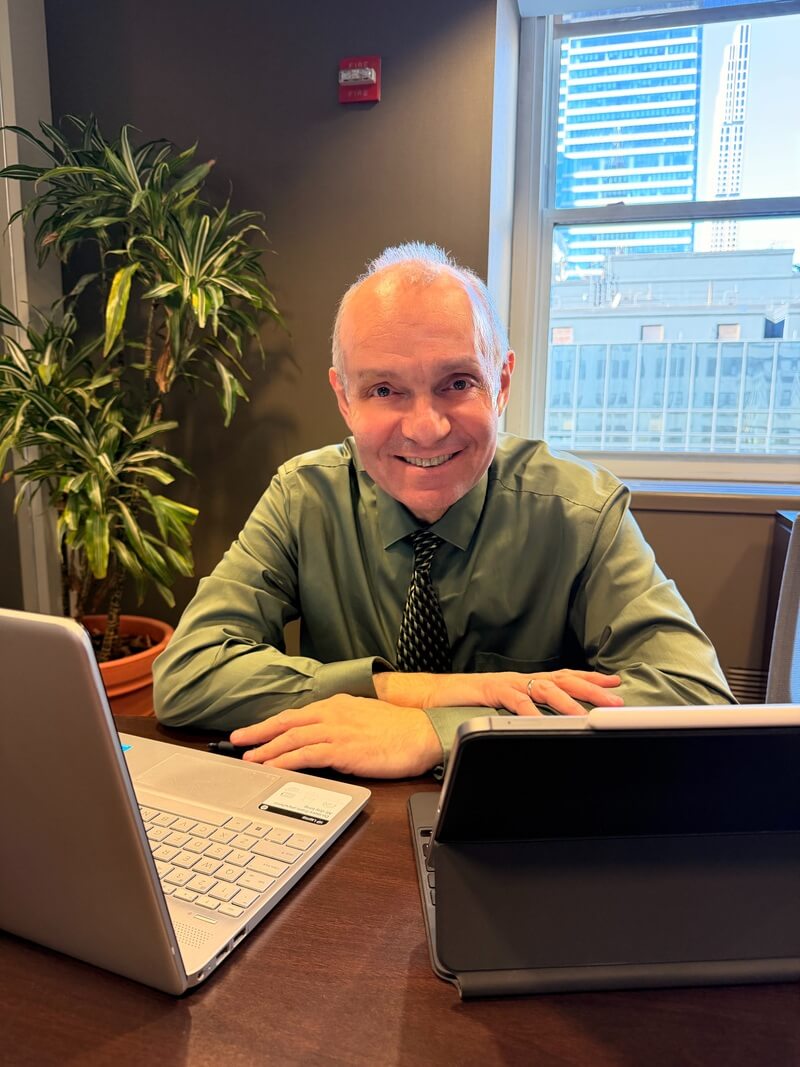 Dr. Zlatin Ivanov in Midtown Manhattan Office (the Chrysler Building, NY)