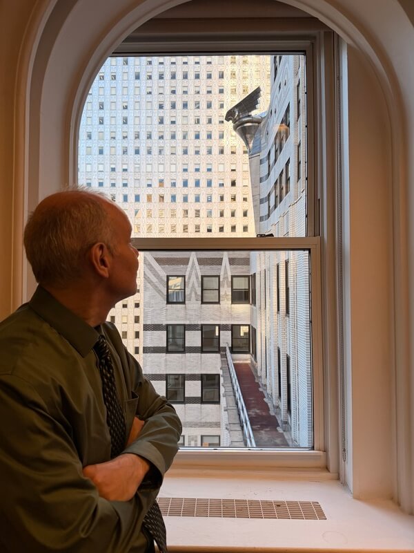 Dr. Zlatin Ivanov in Online Psychiatrists Office in the Chrysler Building, NY