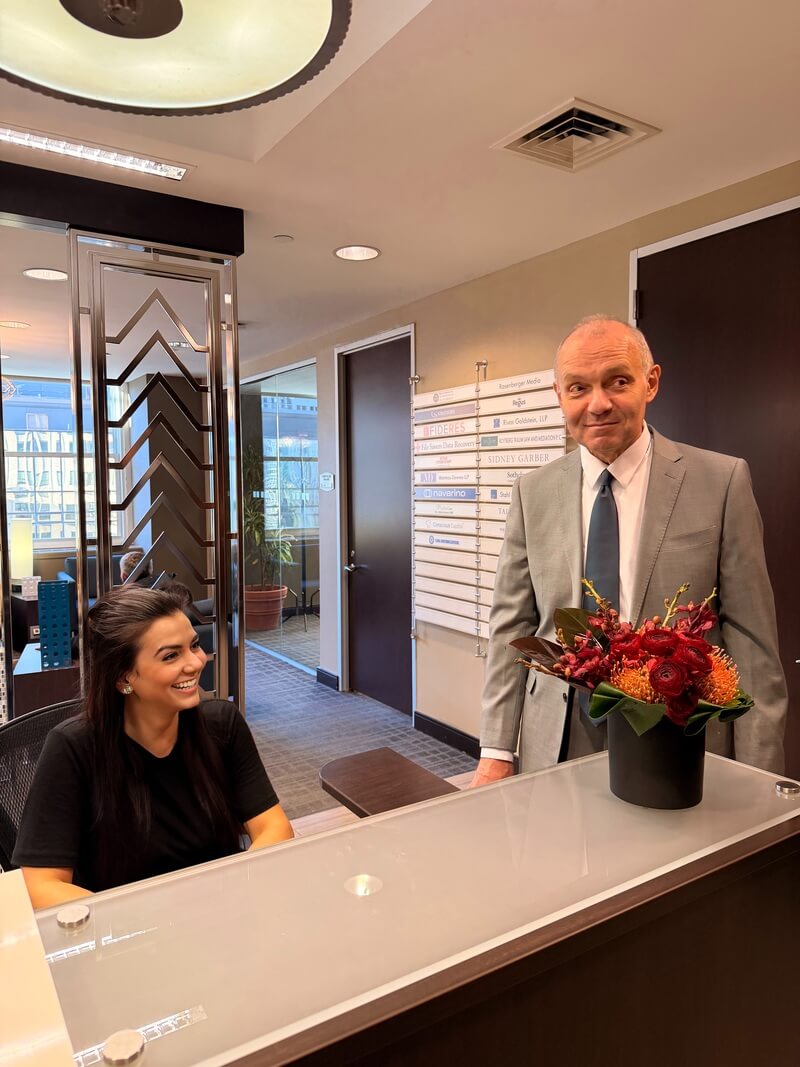 Dr. Zlatin Ivanov near Office Reception Desk (Midtown Manhattan Office)