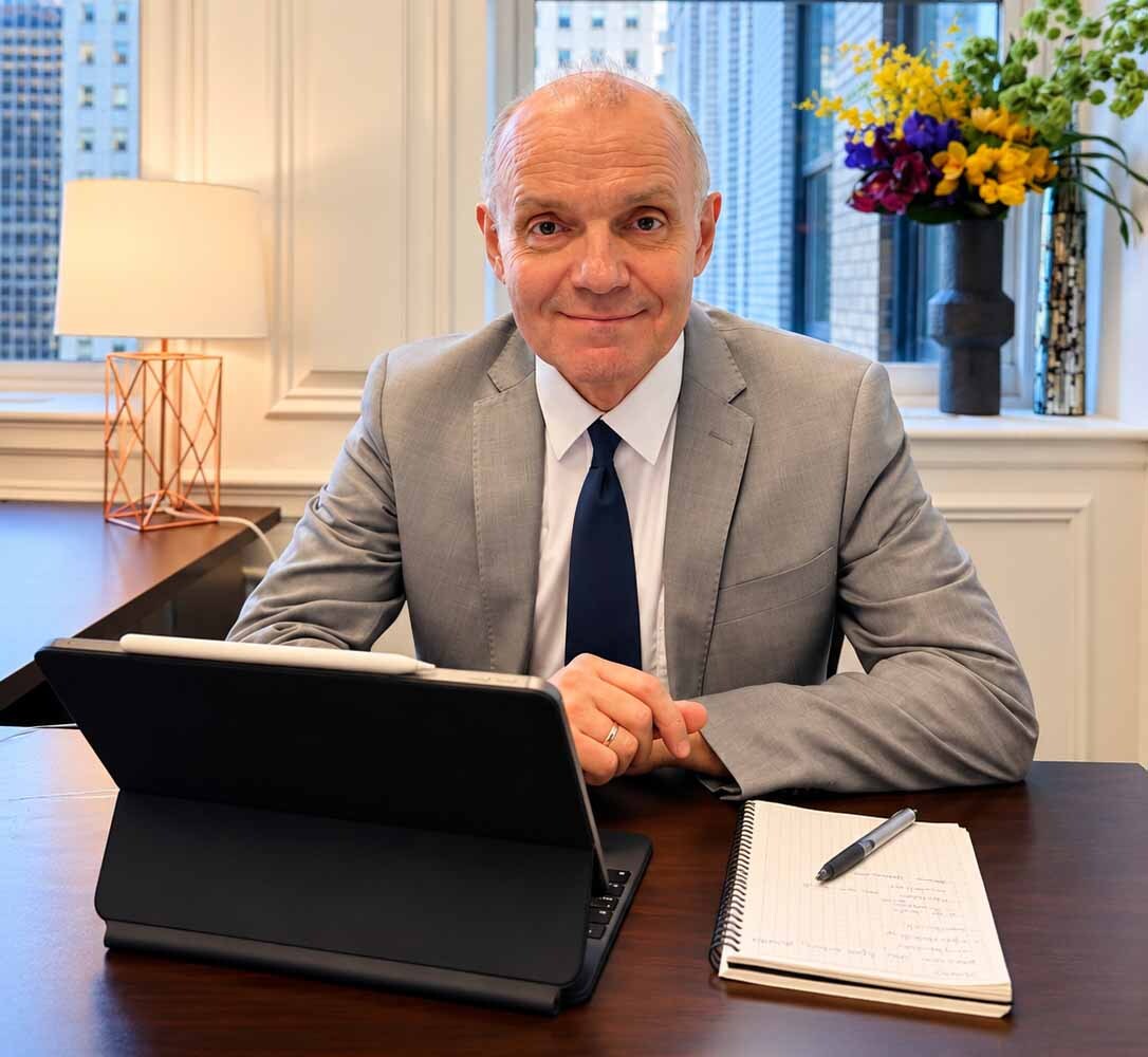 Dr. Zlatin Ivanov, board-certified psychiatrist, at his NYC office providing personalized psychiatric care for anxiety and phobias.